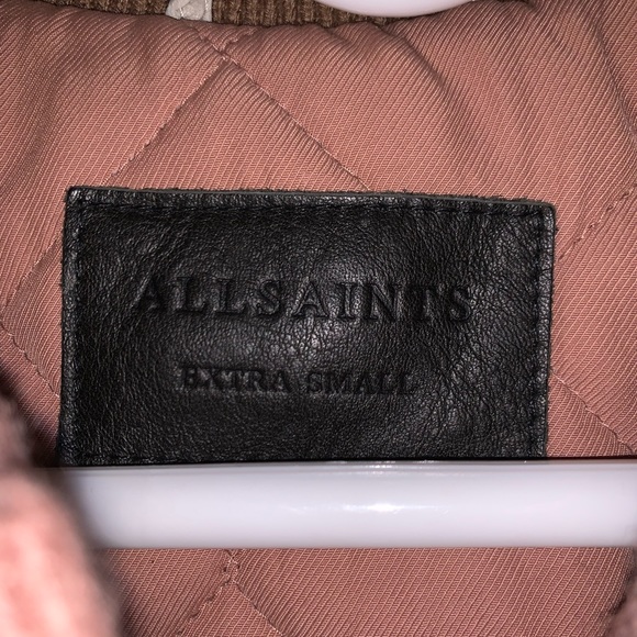 AllSaints Base Bomber Jacket in Smoke Orange/Oyster *BNWT Box Included* - Picture 7 of 14